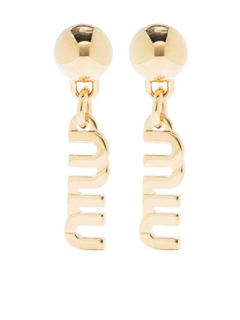 farfetch miu mia earrings